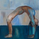 Yoga Triptych - Wheel Oil Painting